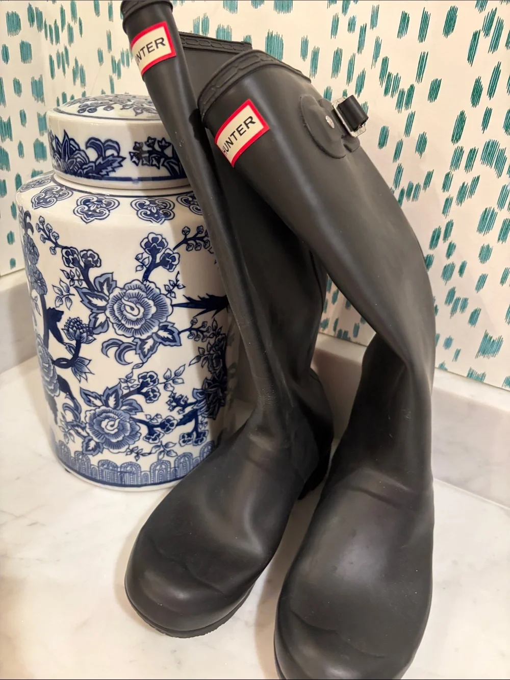 Hunter Women’s Black Tall Rain Boots